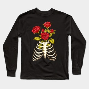 Ribcage Flowers Long Sleeve T-Shirt